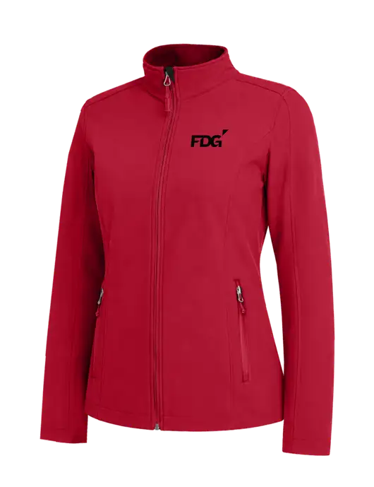 Red Womens Core Soft Shell Jacket w/FDG Logo