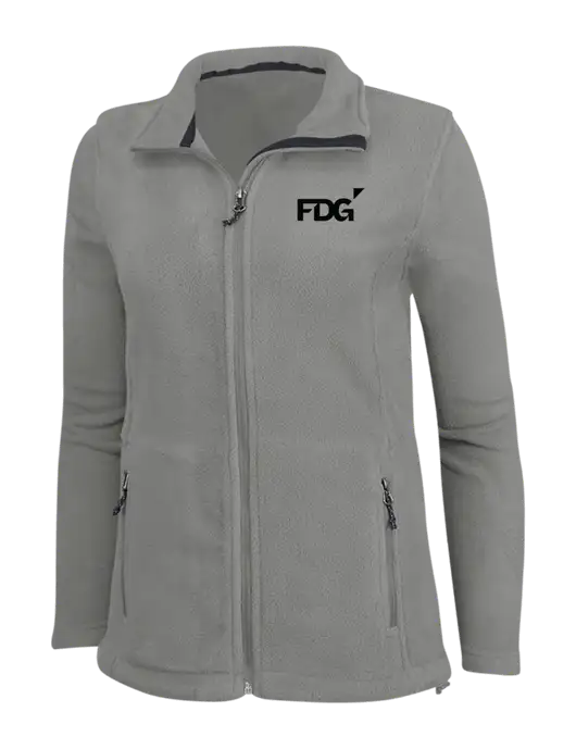 Womens Medium Grey Fleece Jacket w/FDG Logo