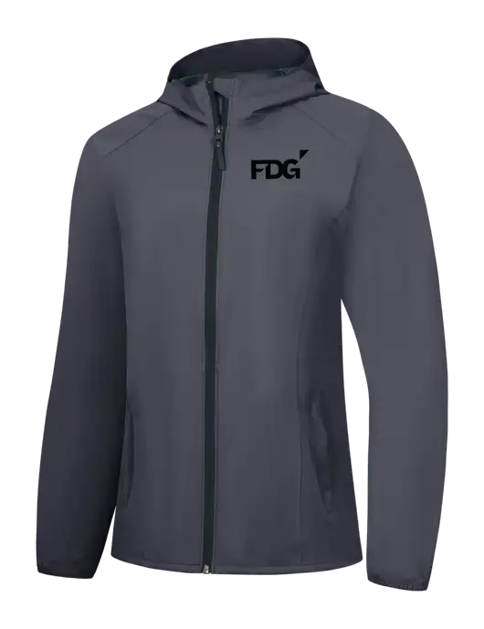 Womens Dark Grey Essential Rain Jacket w/FDG Logo
