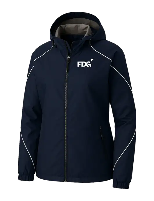 Womens Angle 3-in-1 Navy Jacket with Fleece Liner w/FDG Logo