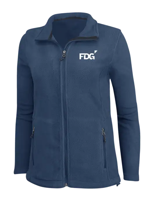 Womens Light Navy Fleece Jacket w/FDG Logo