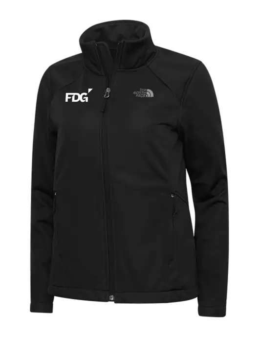 North Face Womens Black Ridgewall Soft Shell Jacket w/FDG Logo