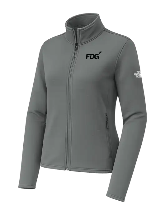 The North Face Womens Aim Full-Zip Dark Medium Grey Fleece Jacket w/FDG Logo