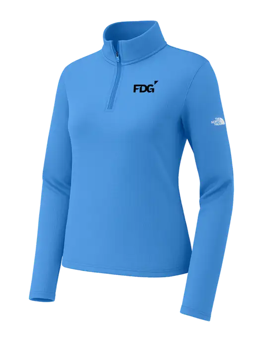 The North Face Womens Aim 1/4-Zip Light Royal Fleece w/FDG Logo