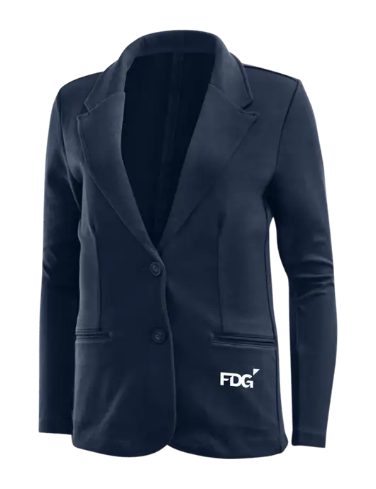 Deep Navy Womens Knit Blazer w/FDG Logo