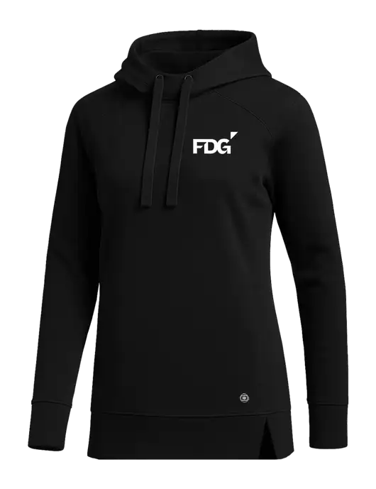 OGIO Black Womens Luuma Pullover Fleece Hoodie w/FDG Logo