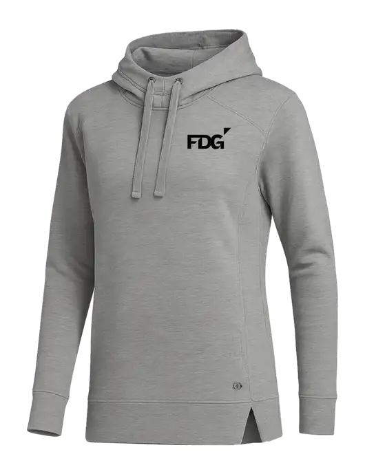 OGIO Heather Grey Womens Luuma Pullover Fleece Hoodie w/FDG Logo