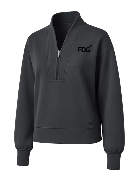 OGIO Womens Dark Grey Transcend 1/4-Zip w/FDG Logo