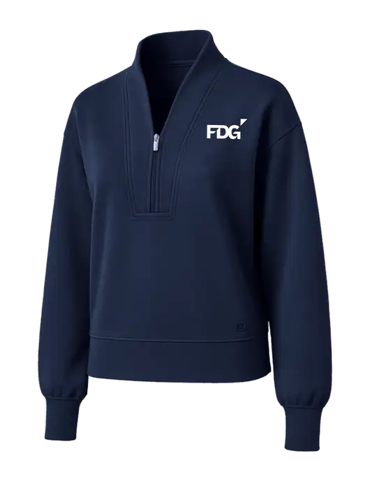 OGIO Womens Dark Navy Transcend 1/4-Zip w/FDG Logo