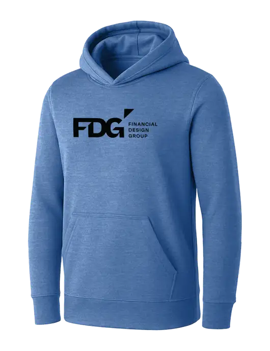Womens Royal Heather Core Fleece Pullover Hooded Sweatshirt w/FDG Logo