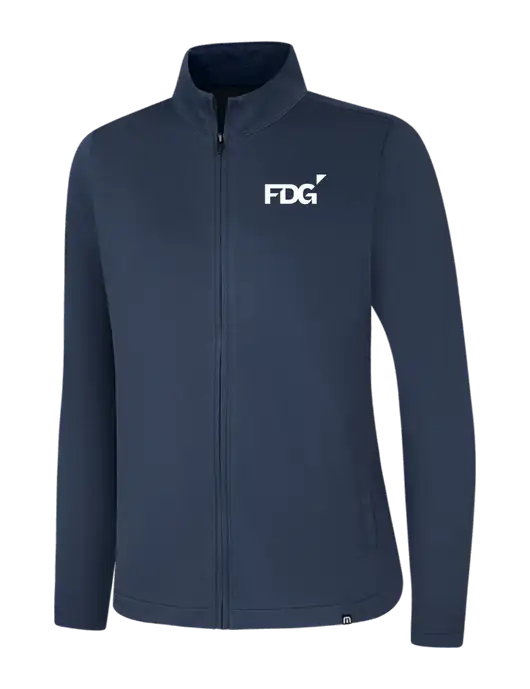 TravisMathew Womens Navy Coveside Full-Zip w/FDG Logo
