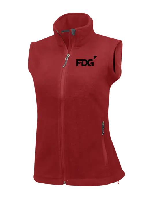 Red Womens Fleece Vest w/FDG Logo