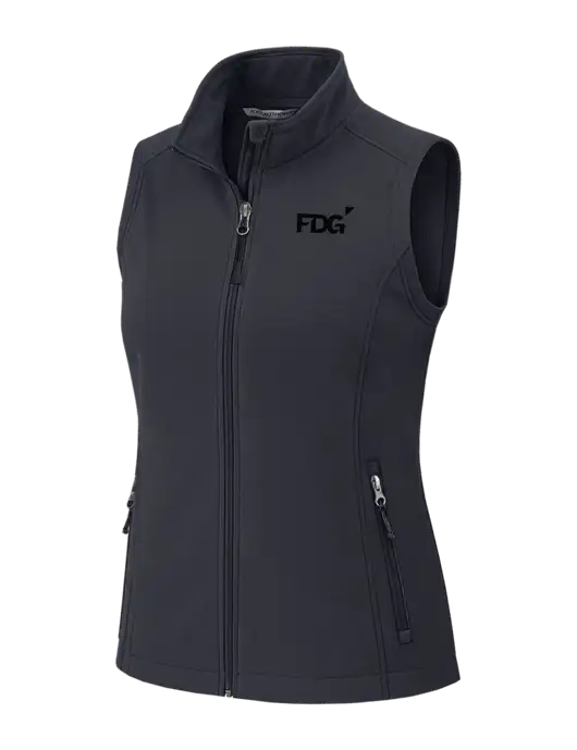 Charcoal Grey Womens Core Soft Shell Vest w/FDG Logo