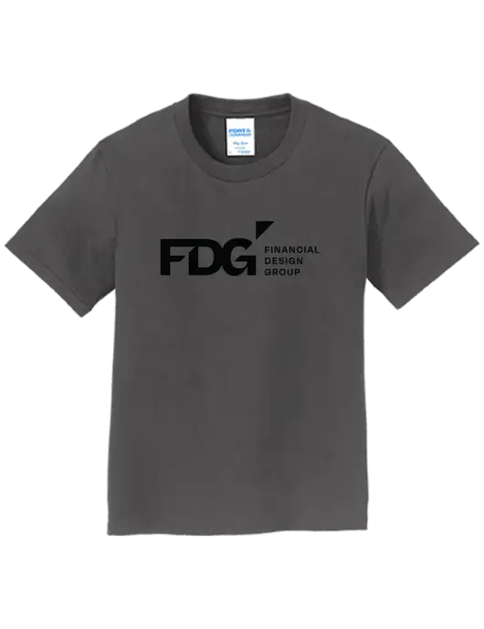 Youth Ring Spun Charcoal 4.5 oz T-Shirt w/FDG Logo